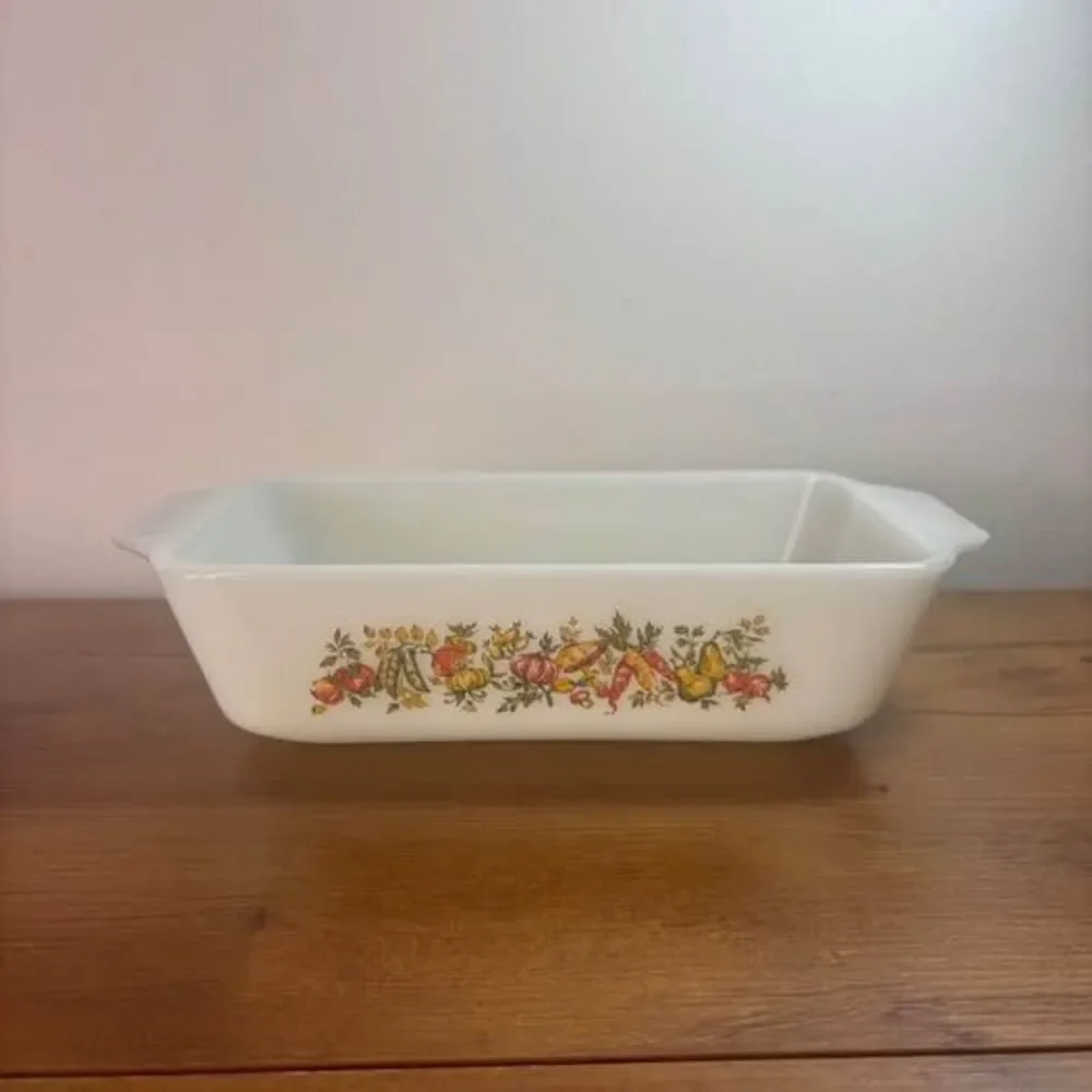 VTG Anchor Hocking Fire King 441 Harvest Vegetable Meatloaf Pan